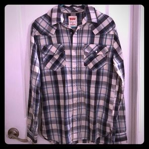 Levi Button Down Shirt with Blue & Cream Colors